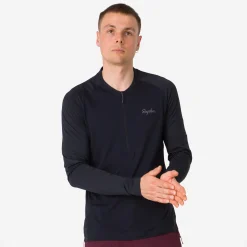 Rapha Men's Explore Long Sleeve Zip Neck Tech T-shirt